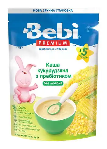 Bebi Premium Каша безмолочна кукурудзяна з пробіотиком від 5 місяців 200 г 1 пакет