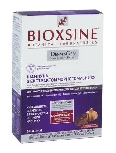 Bioxsine DermaGen Чорний часник Шампунь щоденний проти випадіння волосся 300 мл 1 флакон