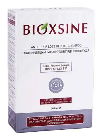 Bioxsine Шампунь проти випадіння волосся для нормального та сухого волосся 300 мл 1 флакон