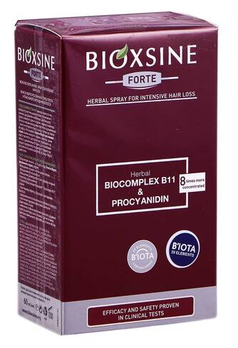 Bioxsine Forte Спрей проти інтенсивного випадіння волосся 60 мл 1 флакон
