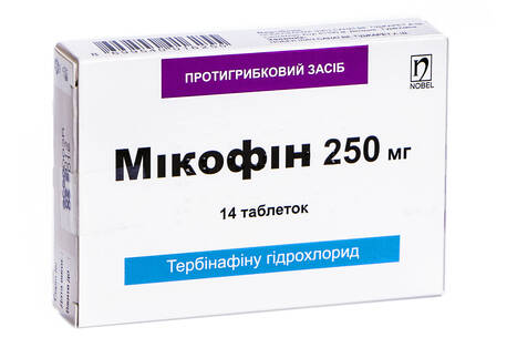 Мікофін таблетки 250 мг 14 шт