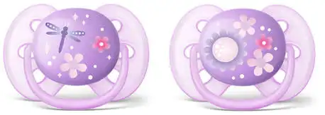 Avent Philips Пустушка ультрам'яка для дівчаток 6-18 місяців SCF 227/22 2 шт
