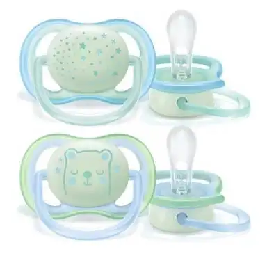 Avent Philips Ultra Air Пустушка нічна для хлопчиків 0-6 місяців SCF376/11 2 шт