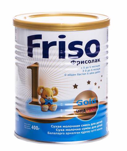 Friso 1 Фрісолак Gold Суміш молочна  від 0 до 6 місяців 400 г 1 банка loading=