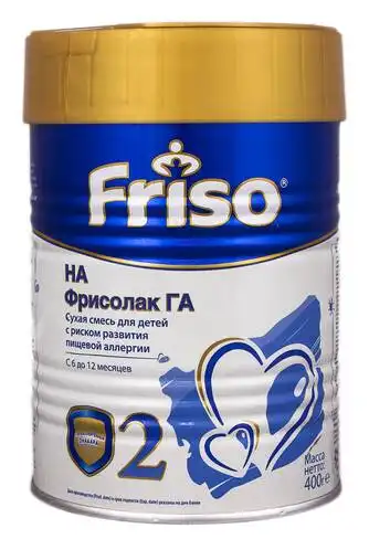 Friso 2 Фрісолак ГА Суміш молочна Гіпоалергенний з 6 до 12 місяців 400 г 1 банка