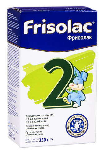 Friso 2 Фрісолак Суміш молочна з 6 до 12 місяців 350 г 1 коробка