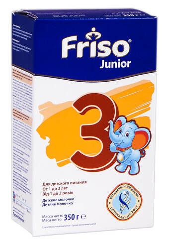 Friso 3 Junior Молочко дитяче від 1 до 3 років 350 г 1 коробка