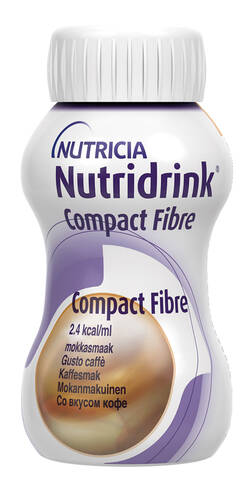 Nutricia Nutridrink Compact Fibre ентеральне харчування зі смаком мокко 125 мл 4 пляшки