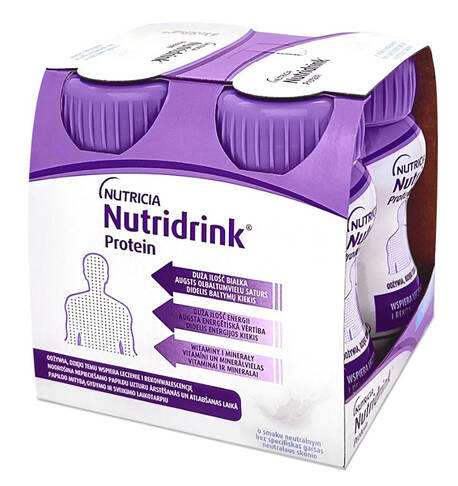 Nutricia Nutridrink Protein Ентеральне харчування з нейтральним смаком 125 мл 4 пляшки