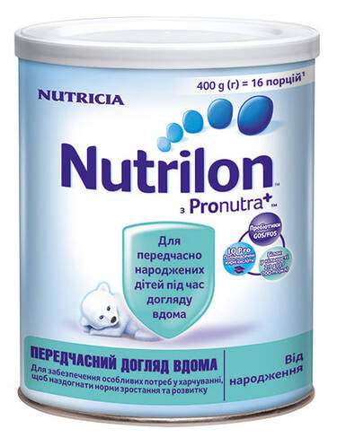 Nutrilon Передчасний догляд вдома Суміш молочна від народження 400 г 1 банка