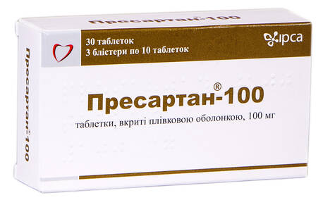 Пресартан-100 таблетки 100 мг 30 шт
