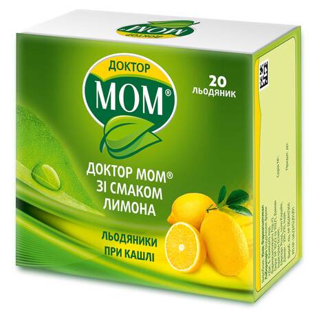 Доктор Мом зі смаком лимона льодяники 20 шт