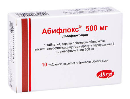 Абифлокс таблетки 500 мг 10 шт