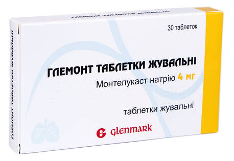 Глемонт таблетки жувальні 4 мг 30 шт