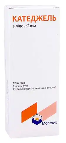 Катеджель з лідокаїном гель 12,5 г 1 шприц-туба