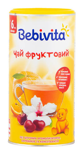 Bebivita Чай фруктовий з 6 місяця 200 г 1 банка