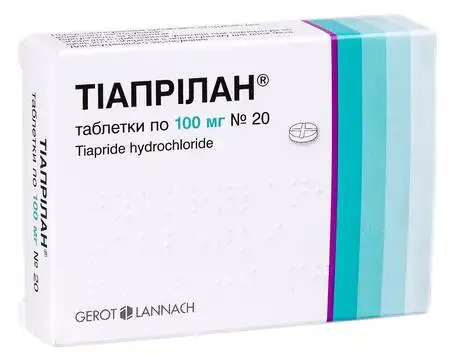 Тіапрілан таблетки 100 мг 20 шт