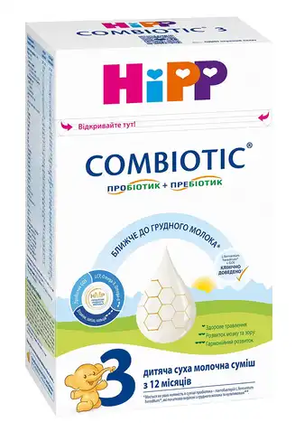 HiPP Combiotic 3 Дитяча суха молочна суміш з 12 місяців 500 г 1 коробка