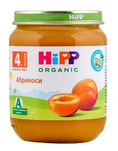 HiPP Пюре Абрикоси з 4 місяців 125 г 1 банка