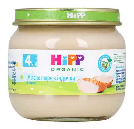 HiPP Пюре м'ясне з індички з 4 місяців 80 г 1 банка