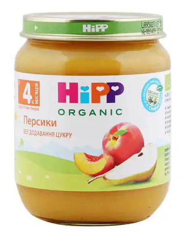 HiPP Пюре Персики з 4 місяців 125 г 1 банка