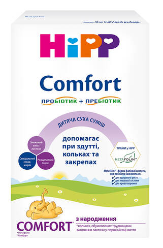 HiPP Comfort Суміш молочна з народження 300 г 1 коробка