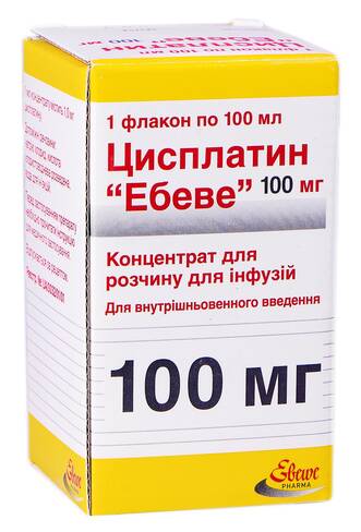 Цисплатин Ебеве концентрат для інфузій 100 мг 100 мл 1 флакон loading=