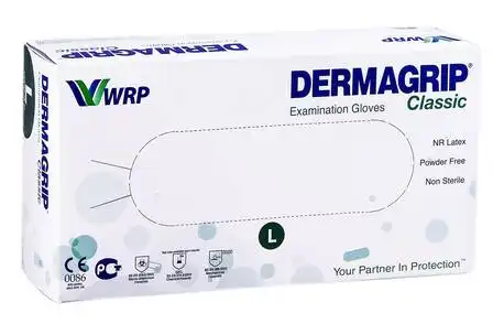 Dermagrip Classic Рукавички оглядові, натуральний латекс, неприпудрені, нестерильні розмір L 1 шт