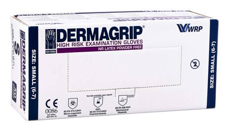 Dermagrip High Risk Рукавички оглядові підвищеного ризику неприпудрені нестерильні S 1 шт