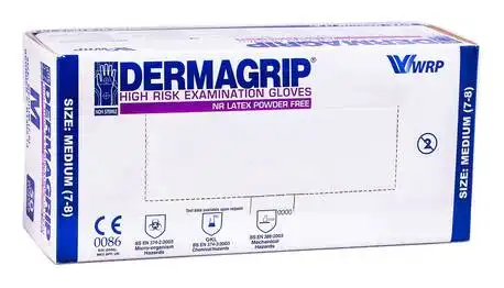 Dermagrip High Risk Рукавички оглядові,підвищеного ризику, латексні розмір М 1 шт