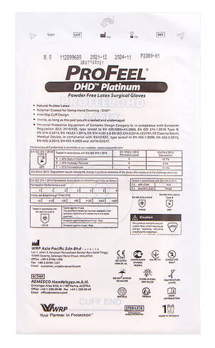 ProFeel DHD Platinum Рукавички хірургічні латексні стерильні неприпудрені розмір 8 1 пара