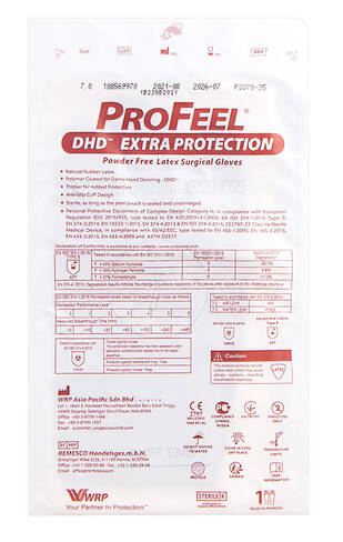 ProFeel DHD Extra Protection Рукавички хірургічні латексні стерильні неприпудрені розмір 7 1 пара