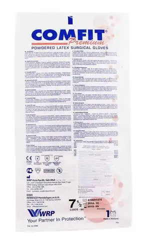 Comfit Premium Рукавички хірургічні стерильні припудрені латексні розмір 7,5 1 пара