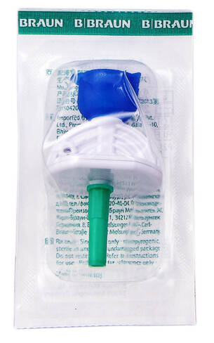 B.Braun Mini Spike Канюля аспіраційна для багаторазового забору медикаментів з фільтром синя 1 шт loading=