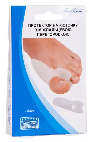 Foot Care GB-02 Протектор на кісточку з міжпальцевою перегородкою розмір XS (до 34) 1 пара