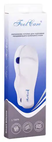 Foot Care SI-02 Устілка силіконова для підтримки поздовжнього склепіння стопи розмір M (37-38) 1 пара
